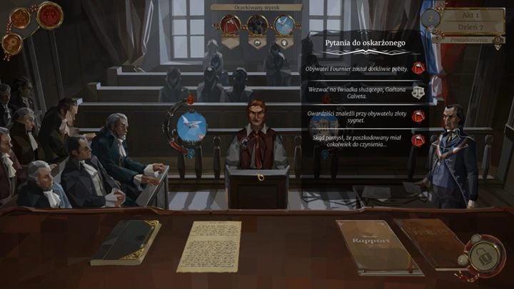 Gdy będziesz odblokowywał pytania do skazanego, zobaczysz koło nich odpowiednią ikonkę - Porady do We The Revolution - We. the Revolution - poradnik do gry