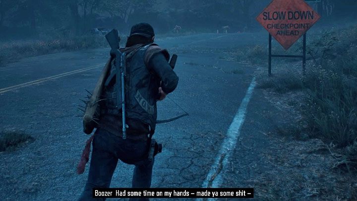 W trackie przemierzania świata gry czekaj aż Boozer odezwie się przez radio i powie Deaconowi o przygotowaniu nowych zapasów - Days Gone: Boozer - darmowe zapasy - Days Gone - poradnik do gry