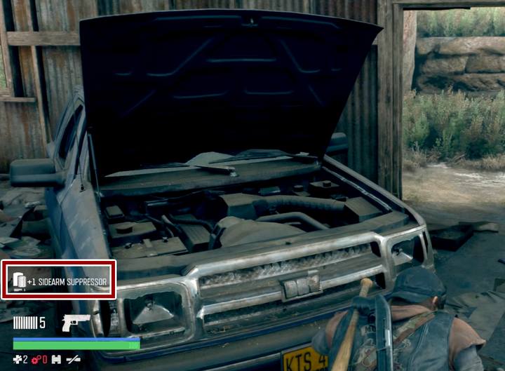 Tłumiki możesz pozyskać między innymi spod masek samochodów - czasem znajdziesz złom, czasem tłumik - Days Gone: Skradanie się - Days Gone - poradnik do gry
