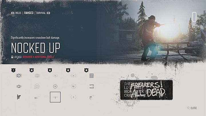 Zabójcze bełty (Nocked Up) - Umiejętność ta znacznie zwiększa obrażenia zadawane bełtami z kuszy - Days Gone: Umiejętności - najlepsze na start - Days Gone - poradnik do gry