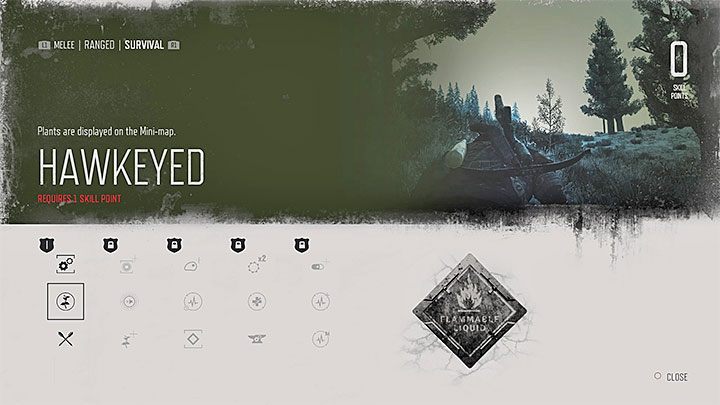 Sokole oko (Hawkeyed) - Umiejętność ta powoduje wyświetlanie roślin na minimapie - Days Gone: Umiejętności - najlepsze na start - Days Gone - poradnik do gry