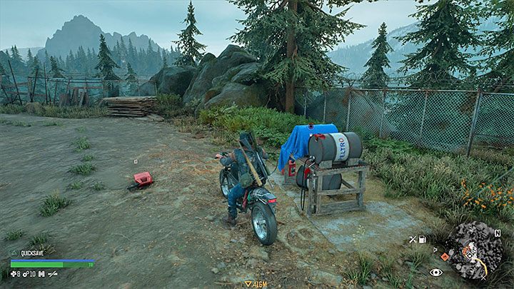 W początkowych godzinach gry możesz polegać też na zbiorniku z paliwem, który znajduje się na terenie Kryjówki na Górze OLeary (OLeary Mountain Safehouse) - Days Gone: Paliwo do motora - jak zdobyć? - Days Gone - poradnik do gry