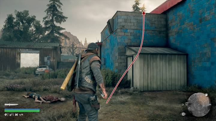 By dostać się do stacji benzynowej, musisz wejść przez dach - Days Gone: Ostra jazda - solucja, opis przejścia - Days Gone - poradnik do gry