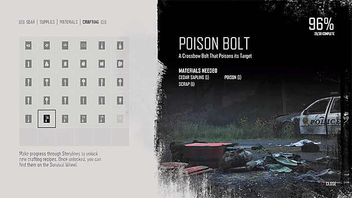 Wymagane składniki do craftingu: Cedrowe gałęzie (Cedar Sapling) x1, Złom (Scrap) x1, Trucizna (Poison) x1 - Days Gone: Różnorodność nadaje życiu smaku - jak zdobyć trofeum? - Days Gone - poradnik do gry