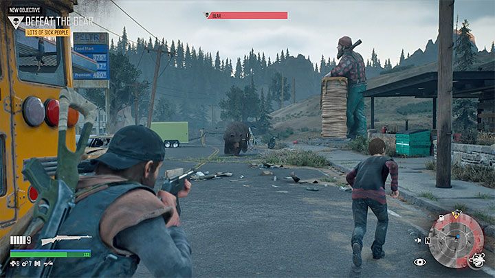 Na pierwszego niedźwiedzia-bossa wpadniesz w trakcie rozgrywania finałowej części misji fabularnej Mnóstwo chorych ludzi (Lots of Sick People) - Days Gone: Niedźwiedź-boss - jak zabić? - Days Gone - poradnik do gry
