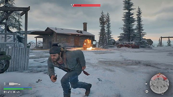 Ogólna taktyka walki z niedźwiedziem Rager Bear jest zbliżona do zwierzęcia, z którym miałeś do czynienia na stacji benzynowej - Days Gone: Niedźwiedź-boss - jak zabić? - Days Gone - poradnik do gry
