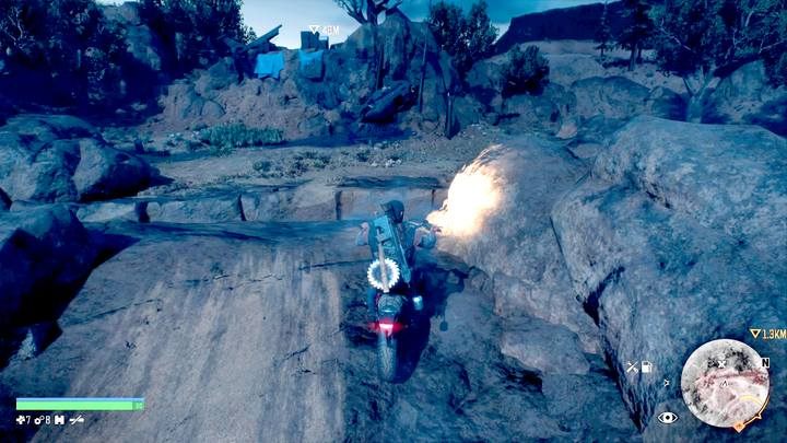 Przeskocz w pobliże śmigłowca używając motocykla - Days Gone: Belknap - mapa, ważne lokacje - Days Gone - poradnik do gry