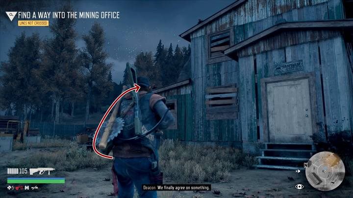 Pozwól się podsadzić na daszek i wejdź do budynku przez okno na piętrze - Days Gone: Zarobić na chleb - solucja, opis przejścia - Days Gone - poradnik do gry