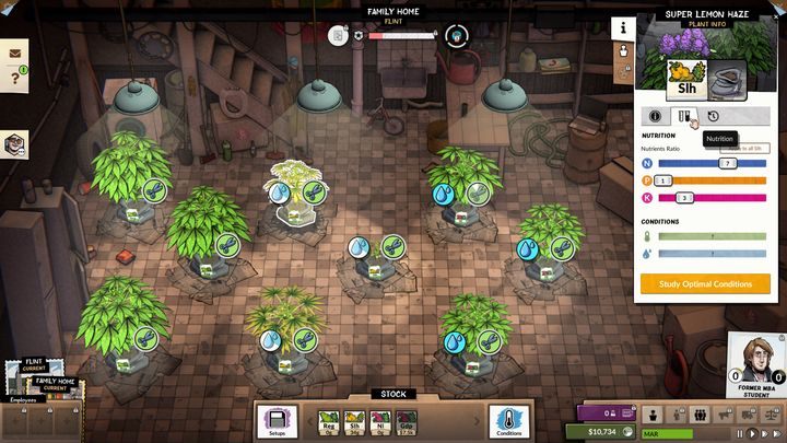 Hodowla marihuany stanowi główną oś rozgrywki. - Weedcraft Inc - poradnik do gry