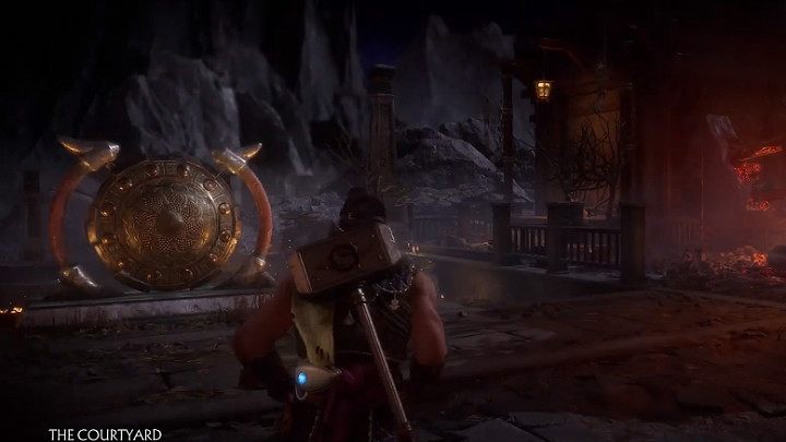 Użyj Młota Shao Khana, aby uderzyć w Gong na Dziedzińcu i w Kapliczce Wojownika, aby zdobyć dodatkowe 25 - Jak szybko zdobywać monety / koinsy w grze Mortal Kombat 11? - Mortal Kombat 11 - poradnik do gry