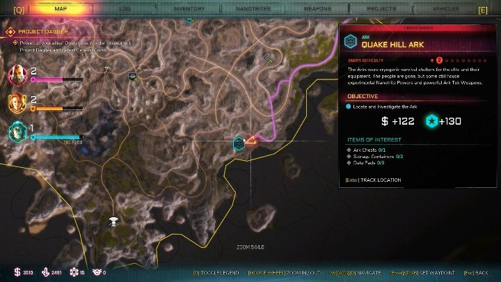 Arka ta znajduje się w południowo wschodniej części lokacji, na końcu mapy - Arka w lokacji Kręte kaniony | Rage 2 - Rage 2 - poradnik do gry