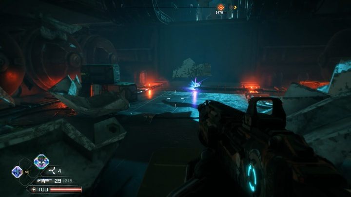 Aby przejść dalej musisz wybić się na fioletowym świetle - Arka w lokacji Kręte kaniony | Rage 2 - Rage 2 - poradnik do gry