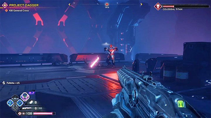 Zniszczenie kolejnych cylindrów doprowadzi do ponownego wycofania się bossa - Projekt Sztylet | Solucja gry Rage 2 - Rage 2 - poradnik do gry