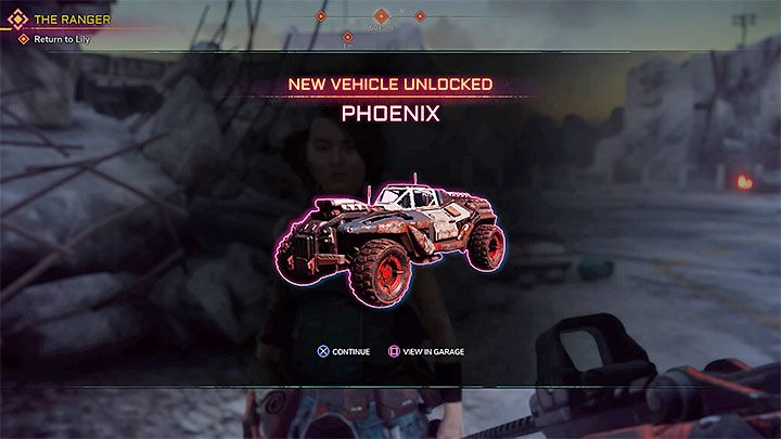Inną ważną nagrodą za zaliczenie opisywanej misji jest odblokowanie pierwszego pojazdu Feniks (Phoenix) - Strażnik | Solucja gry Rage 2 - Rage 2 - poradnik do gry