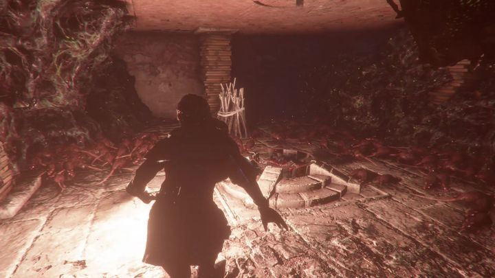 Następnie wejdź w interakcję z posągiem lwa - A Plague Tale Innocence: Okruchy przeszłości - solucja, opis przejścia - A Plague Tale Innocence - poradnik do gry