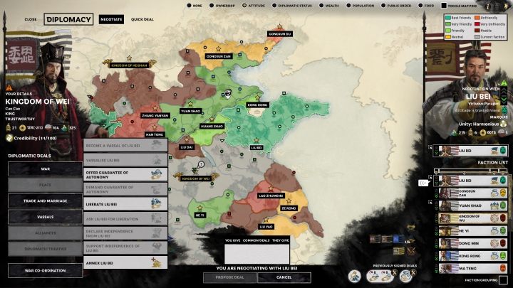 Twój wasal przybędzie z pomocą militarną, gdy takowa będzie potrzebna. - Dyplomacja i handel w Total War Three Kingdoms - Total War Three Kingdoms - poradnik do gry
