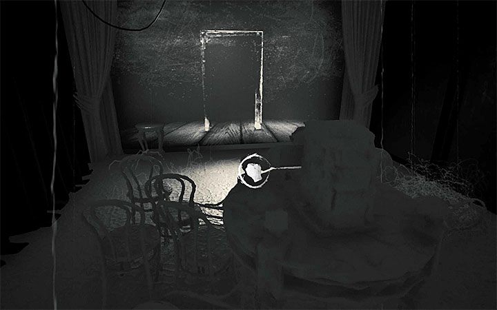 Druga część zagadki dotyczy doprowadzenia do pojawienia się na ekranie drzwi - Druga zagadka z projektorem | Rozwiązanie zagadki w Layers of Fear 2 - Layers of Fear 2 - poradnik do gry