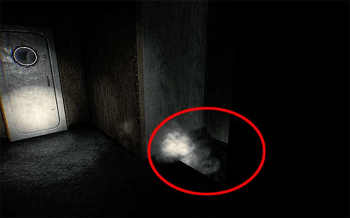 Drugi wariant zakłada wskoczenie do pokazanej na obrazku dziury na prawo od metalowych drzwi - Druga taśma filmowa | Solucja Layers of Fear 2 - Layers of Fear 2 - poradnik do gry