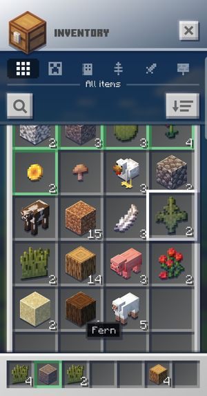 Z czasem twój ekwipunek wypełni się surowacami. - Jak zacząć rozgrywkę w Minecraft Earth? - Minecraft Earth - poradnik do gry