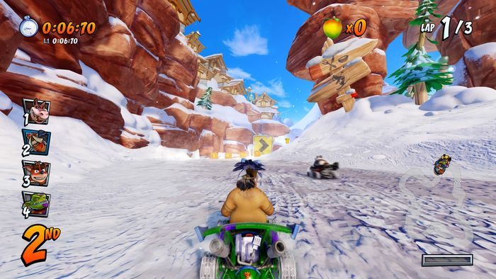 Litera R jest przed drewnianym mostem - Tryb CTR Challenge - Crash Team Racing w Crash Team Racing Nitro Fueled - Crash Team Racing Nitro-Fueled - poradnik do gry