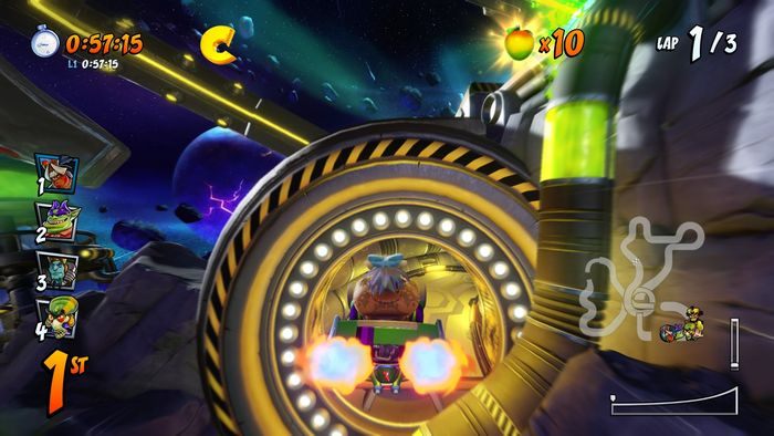 Zaraz za literą T jest R, na końcu turbo rampy podskoczcie i złapcie ją w locie - Tryb CTR Challenge - Crash Team Racing w Crash Team Racing Nitro Fueled - Crash Team Racing Nitro-Fueled - poradnik do gry