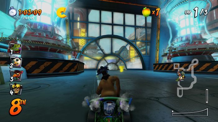 Niemal na końcu trasy wyskoczcie z rampy i złapcie literę R w locie - Tryb CTR Challenge - Crash Nitro Cart w Crash Team Racing Nitro Fueled - Crash Team Racing Nitro-Fueled - poradnik do gry