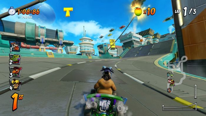 Pierwsza litera jest na pierwszym, lewym pasie turbo - Tryb CTR Challenge - Crash Nitro Cart w Crash Team Racing Nitro Fueled - Crash Team Racing Nitro-Fueled - poradnik do gry