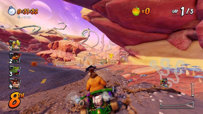Litera R znajduje się w małej jaskinii przy drodze - Tryb CTR Challenge - Crash Nitro Cart w Crash Team Racing Nitro Fueled - Crash Team Racing Nitro-Fueled - poradnik do gry