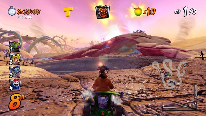 Litera C znajduje się za błotem - Tryb CTR Challenge - Crash Nitro Cart w Crash Team Racing Nitro Fueled - Crash Team Racing Nitro-Fueled - poradnik do gry