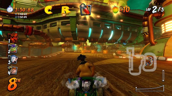 Litera R jest łatwa do zauważenia, wybijcie się z rampy i złapcie ją w locie - Tryb CTR Challenge - Crash Nitro Cart w Crash Team Racing Nitro Fueled - Crash Team Racing Nitro-Fueled - poradnik do gry