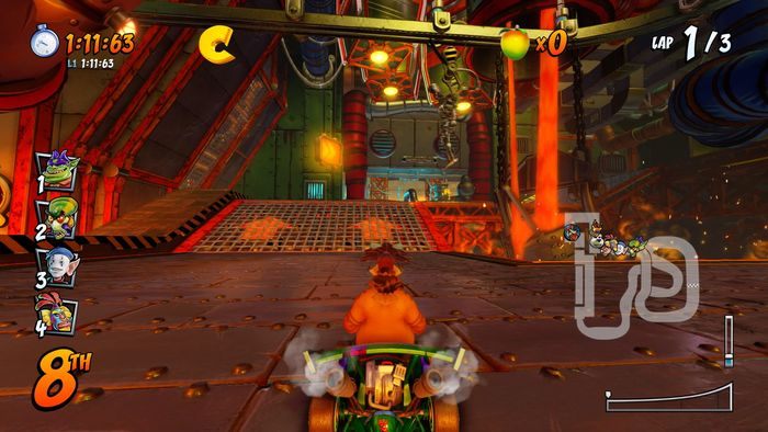 Litera C znajduje się na początku na wielkiej rampie - Tryb CTR Challenge - Crash Nitro Cart w Crash Team Racing Nitro Fueled - Crash Team Racing Nitro-Fueled - poradnik do gry