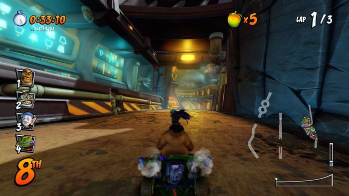 Ostatnią literę złapcie w locie w miejscu pokazanym na obrazku - Tryb CTR Challenge - Crash Nitro Cart w Crash Team Racing Nitro Fueled - Crash Team Racing Nitro-Fueled - poradnik do gry
