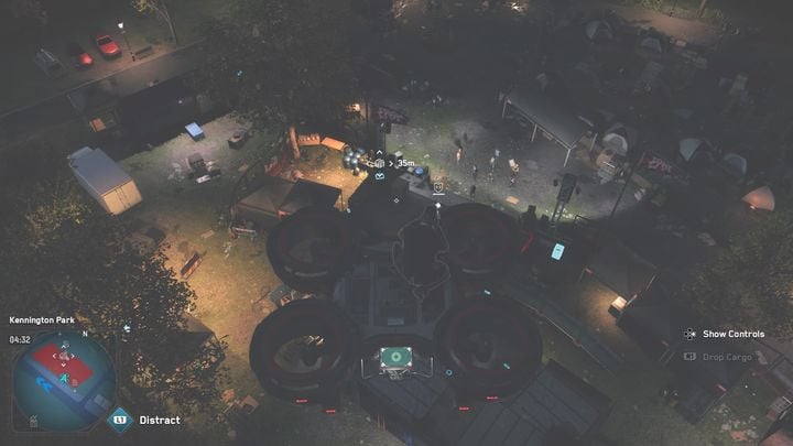 Fragment teatralnej maski balowej znajduje się na dachu - wystarczy, że podlecisz tam na dronie cargo - Watch Dogs Legion: Relikty - mapa Lambeth, lokacje - Watch Dogs Legion - poradnik do gry