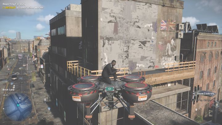 Miejsce na street art znajduje się na piętrze budynku - Watch Dogs Legion: Street art - mapa Tower Hamlets, lokacje - Watch Dogs Legion - poradnik do gry