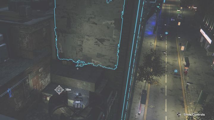 Miejsce na street art znajduje się nad głównym wejściem do budynku - Watch Dogs Legion: Street art - mapa Southwark, lokacje - Watch Dogs Legion - poradnik do gry