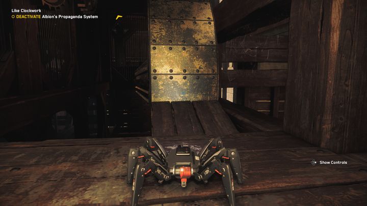 Kolejnym utrudnieniem są koła, które posiadają drewniane podłoże - Watch Dogs Legion: Jak w zegarku - solucja, opis przejścia - Watch Dogs Legion - poradnik do gry