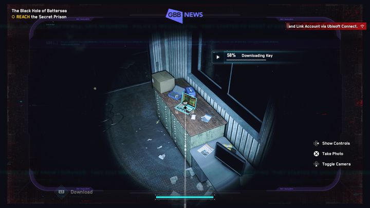Następnie udaj się do kolejnego pomieszczenia, jednakże nie zeskakuj na niższe piętra - Watch Dogs Legion: Czarna dziura pod Battersea - solucja, opis przejścia - Watch Dogs Legion - poradnik do gry