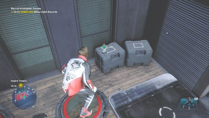 Punkt technologii znajduje się na balkonie przy Wieży Inspire, na metalowej skrzyni - Watch Dogs Legion: Punkty technologii - mapa Islington i Hackney - Watch Dogs Legion - poradnik do gry