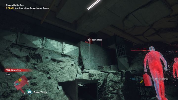 Po lewej stronie na górze znajduje się kanał wentylacyjny - Watch Dogs Legion: Rozgrzebywanie przeszłości - solucja, opis przejścia - Watch Dogs Legion - poradnik do gry