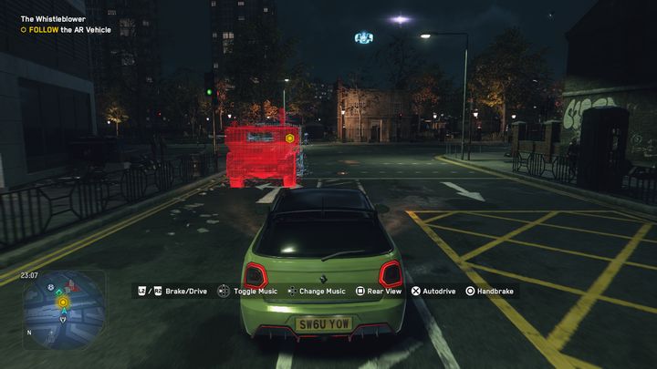 Jadąc za wizualizacją auta, trafisz do podziemnego parkingu - Watch Dogs Legion: Demaskator - solucja, opis przejścia - Watch Dogs Legion - poradnik do gry