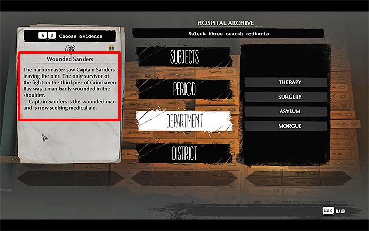 Pierwszy krok to wybranie właściwej pozycji spośród zebranego materiału dowodowego - Jak korzystać z archiwów w The Sinking City? - The Sinking City - poradnik do gry