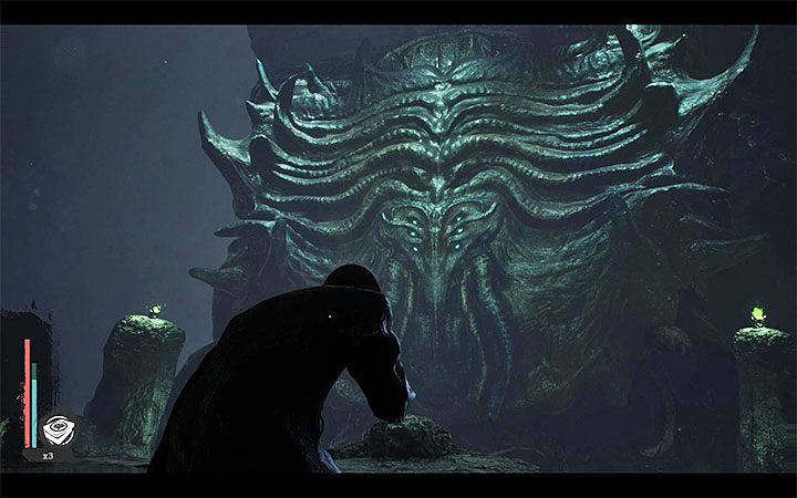 Lokacją, w której dokonuje się wyboru zakończenia, jest jaskinia głęboko pod Oakmont (powyższy obrazek) - Lista zakończeń | The Sinking City - The Sinking City - poradnik do gry