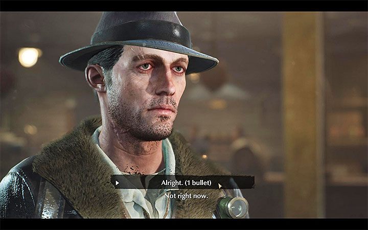 W trakcie rozmowy musisz potwierdzić chęć otrzymania wróżby i zapłacić jej 1 nabojem - Lista trofeów w The Sinking City - The Sinking City - poradnik do gry