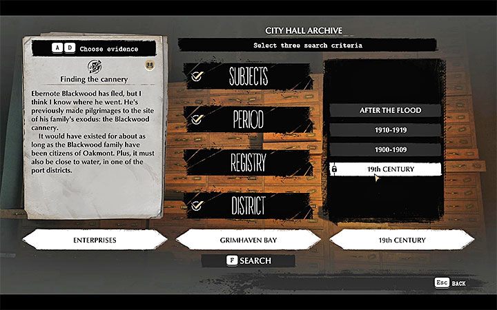 Musisz teraz ustalić gdzie znajduje się fabryka i w tym celu odwiedź Ratusz miasta Oakmont (Oakmont City Hall) - Ugoda z diabłem (Deal with the Devil) | Solucja The Sinking City - The Sinking City - poradnik do gry
