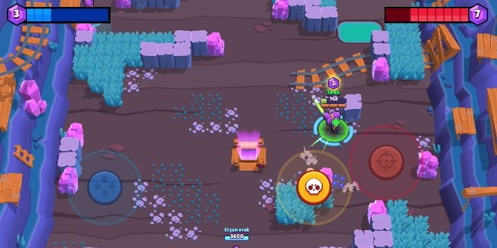 Tak, wróg zobaczy Cię, jeśli zbliży się do Ciebie bądź strzeli w twoim kierunku - Jak się mogę ukryć w Brawl Stars? - Brawl Stars - poradnik do gry