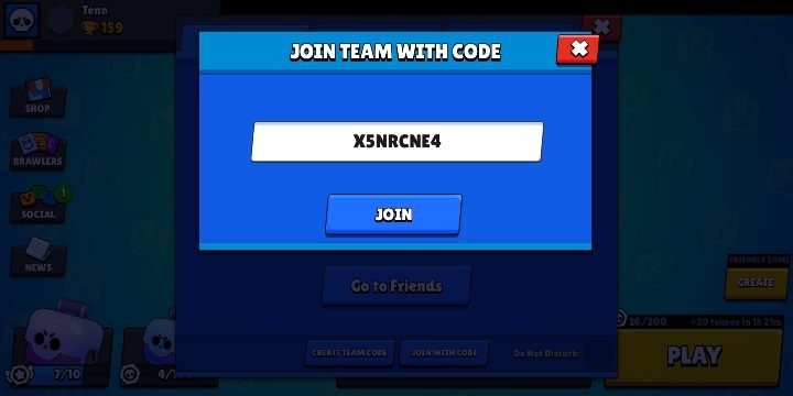 Możesz również dołączyć do ich drużyny jeśli dostaniesz taki kod - Jak dodać kogoś do znajomych w Brawl Stars? - Brawl Stars - poradnik do gry