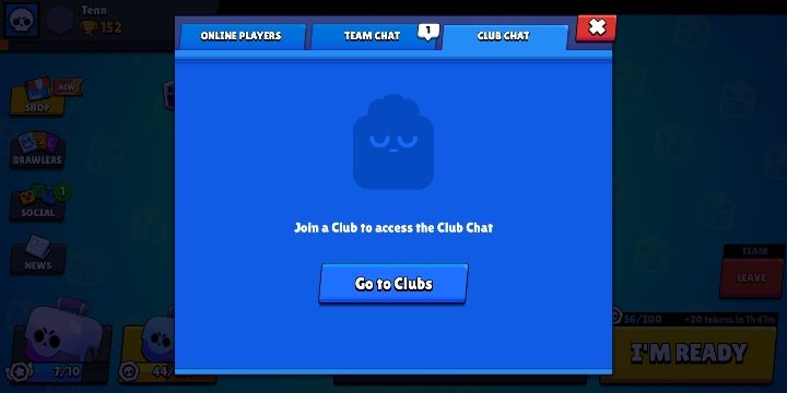 Aby przejść do tworzenia klubu, musisz kliknąć czat klubowy i tam uruchomić opcję przejdź do klubów - Gra drużynowa i kluby w Brawl Stars - Brawl Stars - poradnik do gry