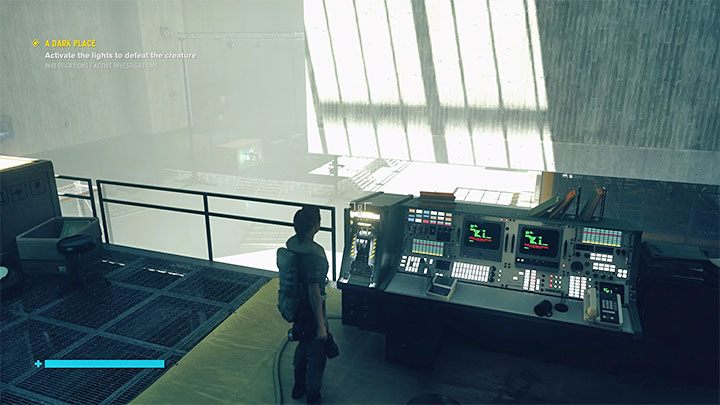 Użyj lewitacji żeby dotrzeć na platformę z czwartym załączonym generatorem - Control AWE: Mroczne miejsce (A Dark Place) solucja, opis przejścia - Control - poradnik do gry
