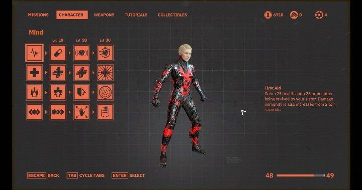 Możesz zwiększyć ilość swojego HP rozwijając drzewko umiejętności - Mind - Walka i skradnie się w Wolfenstein Youngblood - Wolfenstein: Youngblood - poradnik do gry