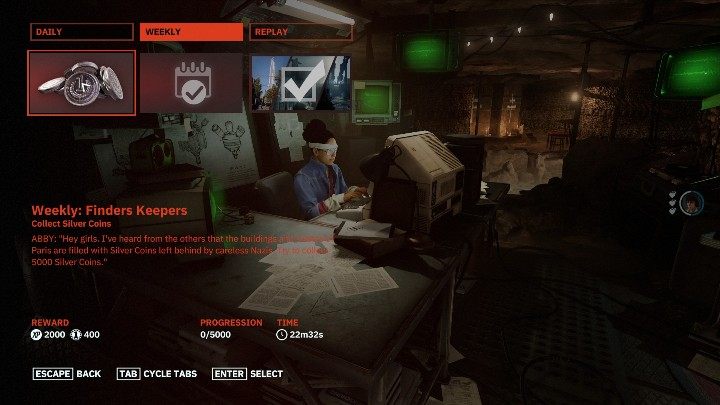 Misje cotygodniowe często odnoszą się do innych zadań dostępnych w grze - Codzienne i cotygodniowe zdania w Wolfenstein Youngblood - Wolfenstein: Youngblood - poradnik do gry
